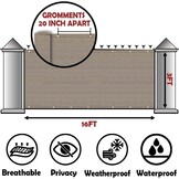 Balkonscherm Privacy 90x500cm Grijs/Wit - 27% Korting