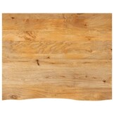 Mangohouten Tafelblad met Natuurlijke Rand - 30% Korting!