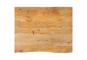 Tafelblad Massief Mangohout met Natuurlijke Rand 110x80cm (43% Korting)