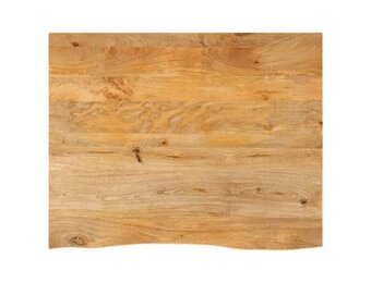 Mangohouten Tafelblad met Natuurlijke Rand - 30% Korting!