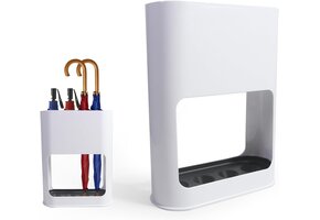Paraplustandaard Wit | 4 Paraplu's | Met Druipbak | 40% Korting