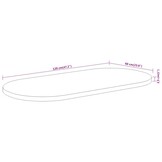 Tafelblad Ovaal Acaciahout 120x60cm - 29% Korting!