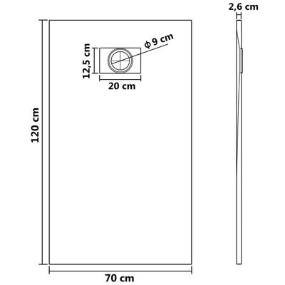 vidaXL Douchebak 120x70 cm Wit - 35% Korting!