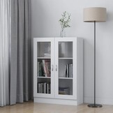 vidaXL Vitrinekast Wit 82,5x30,5x115 cm - 54% Korting!
