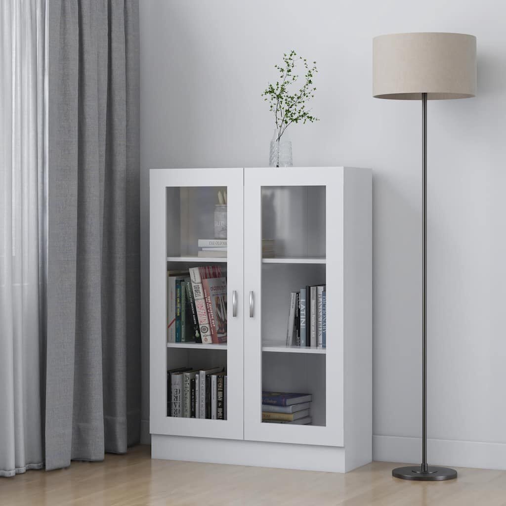 vidaXL Vitrinekast Wit 82,5x30,5x115 cm - 54% Korting!