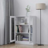 vidaXL Vitrinekast Wit 82,5x30,5x115 cm - 54% Korting!