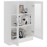 vidaXL Vitrinekast Wit 82,5x30,5x115 cm - 54% Korting!
