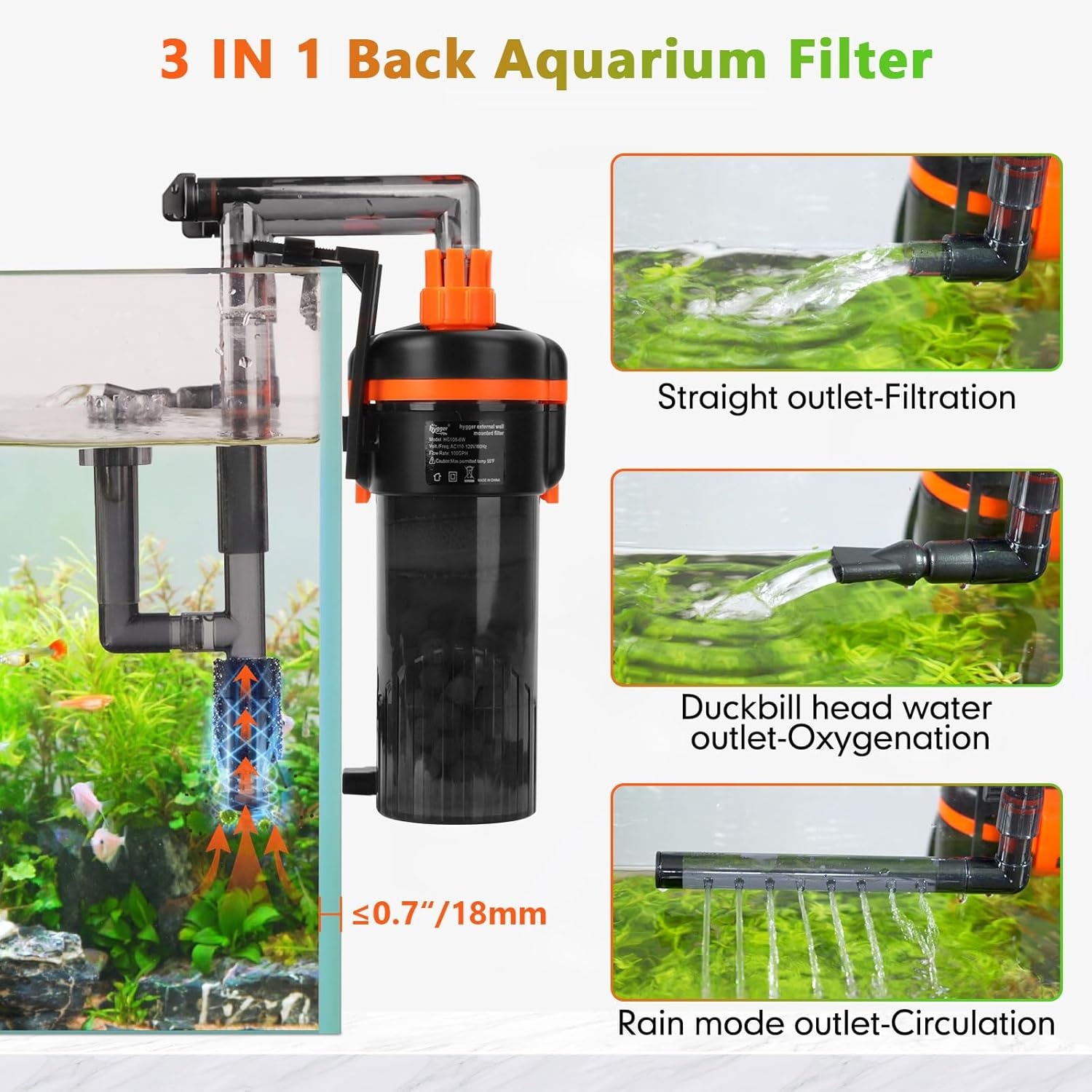 Aquariumfilter 150-225L (8W) - 34% Korting!