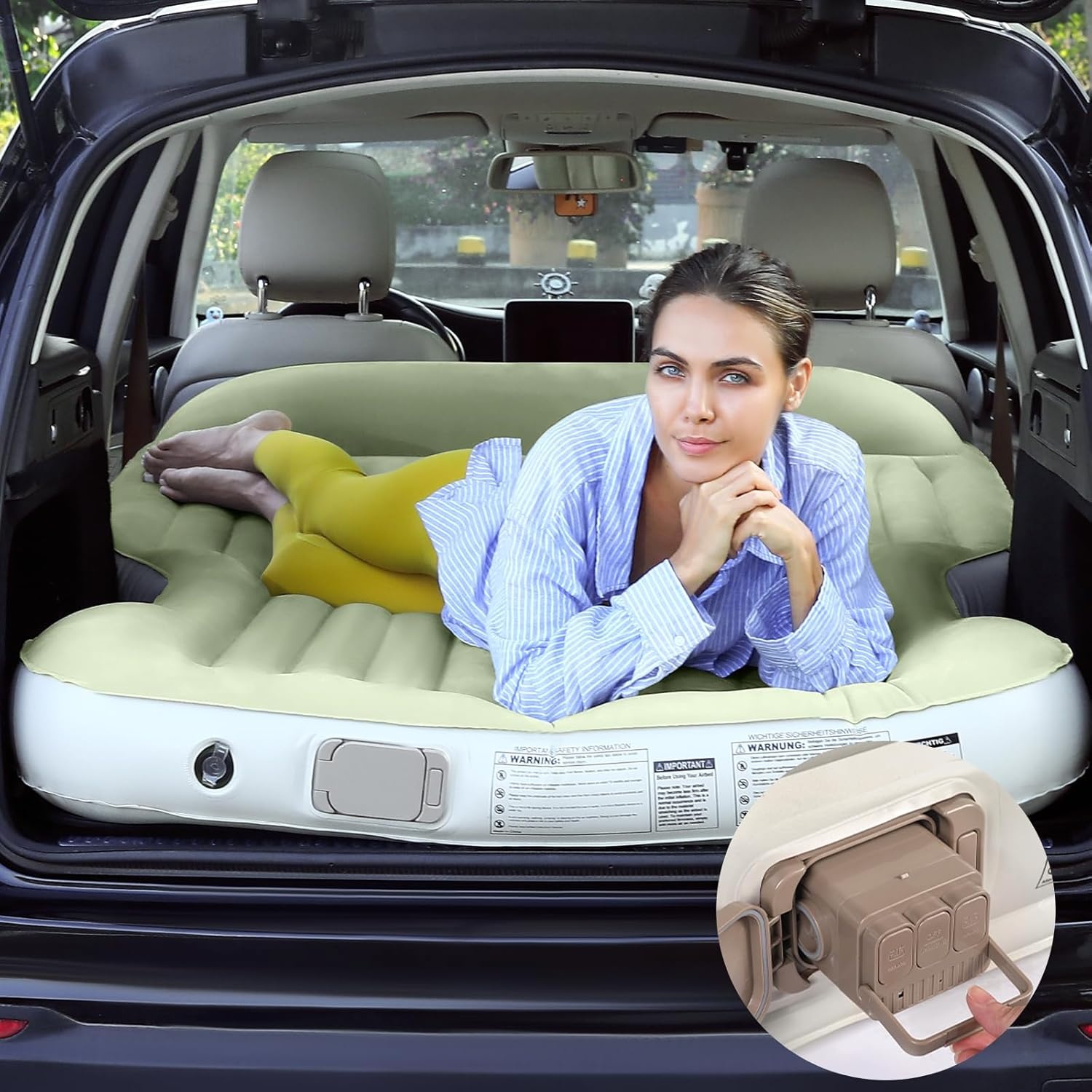 KMZ Luchtmatras SUV/Vrachtwagen - Zelfopblazend met Pomp - 34% Korting!