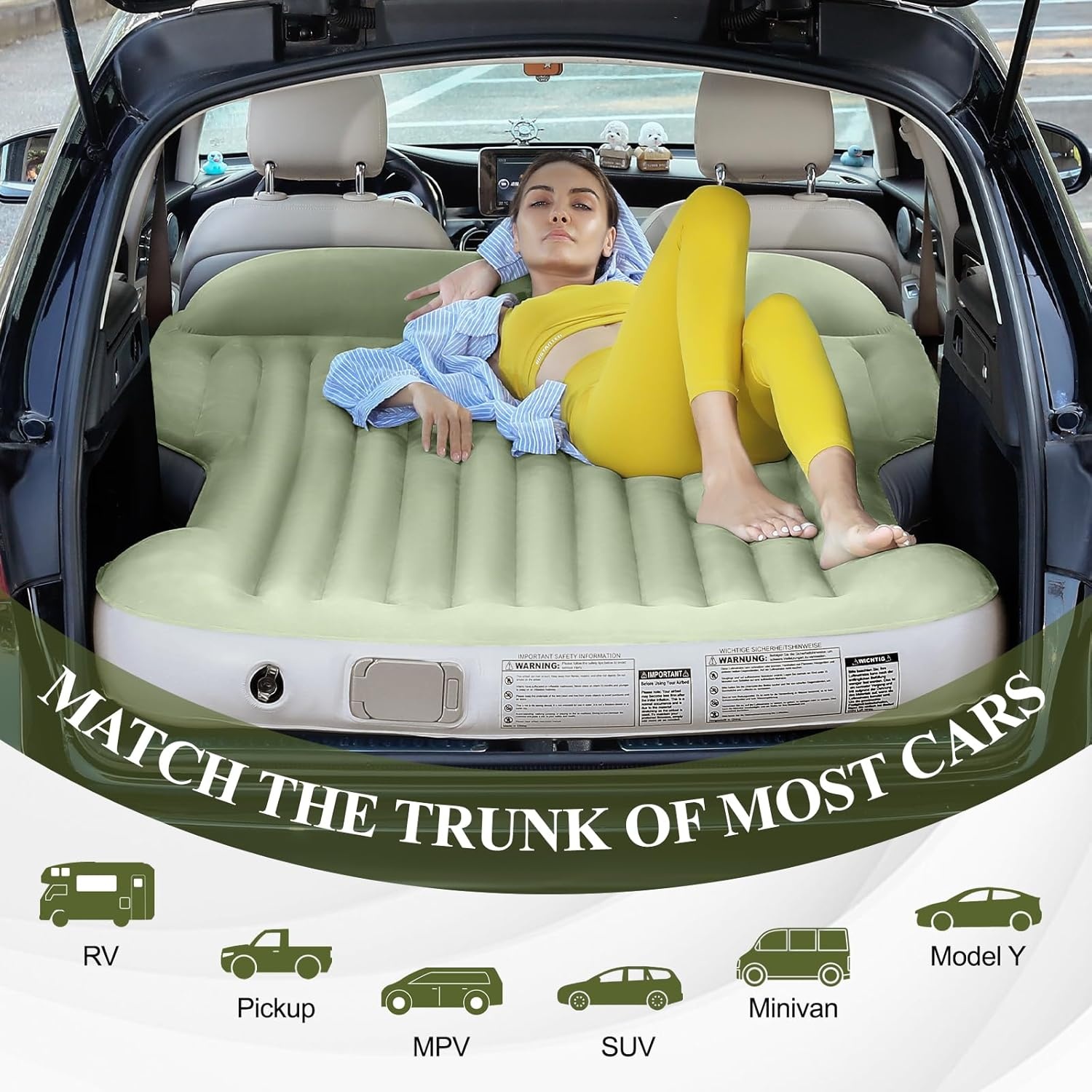 KMZ Luchtmatras SUV/Vrachtwagen - Zelfopblazend met Pomp - 34% Korting!