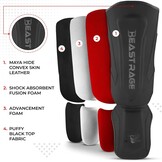 BEAST RAGE MMA Scheenbeschermers - Zwart (M) - 28% Korting!