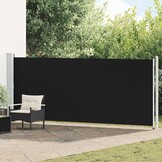 Uittrekbaar Tuinscherm VidaXL - Zwart (600x160 cm) - 34% Korting!