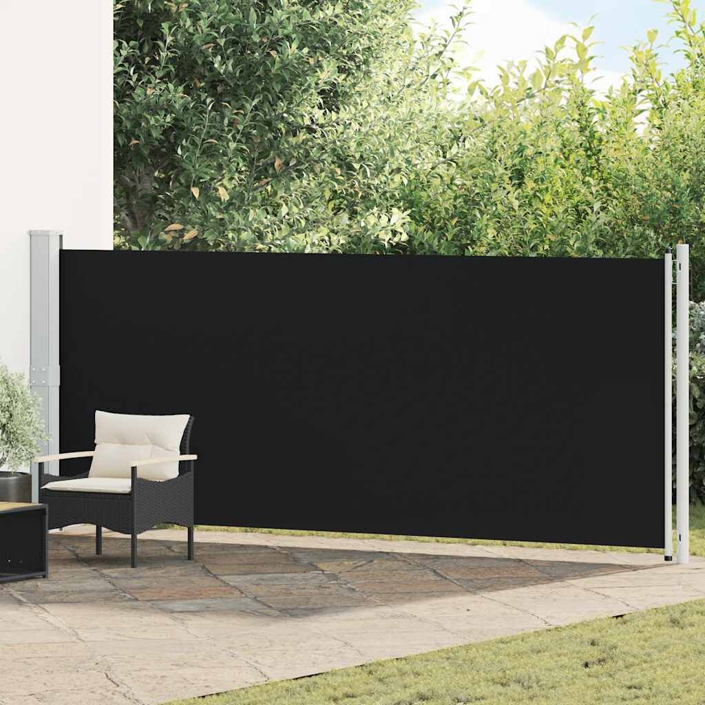 Uittrekbaar Tuinscherm VidaXL - Zwart (600x160 cm) - 34% Korting!