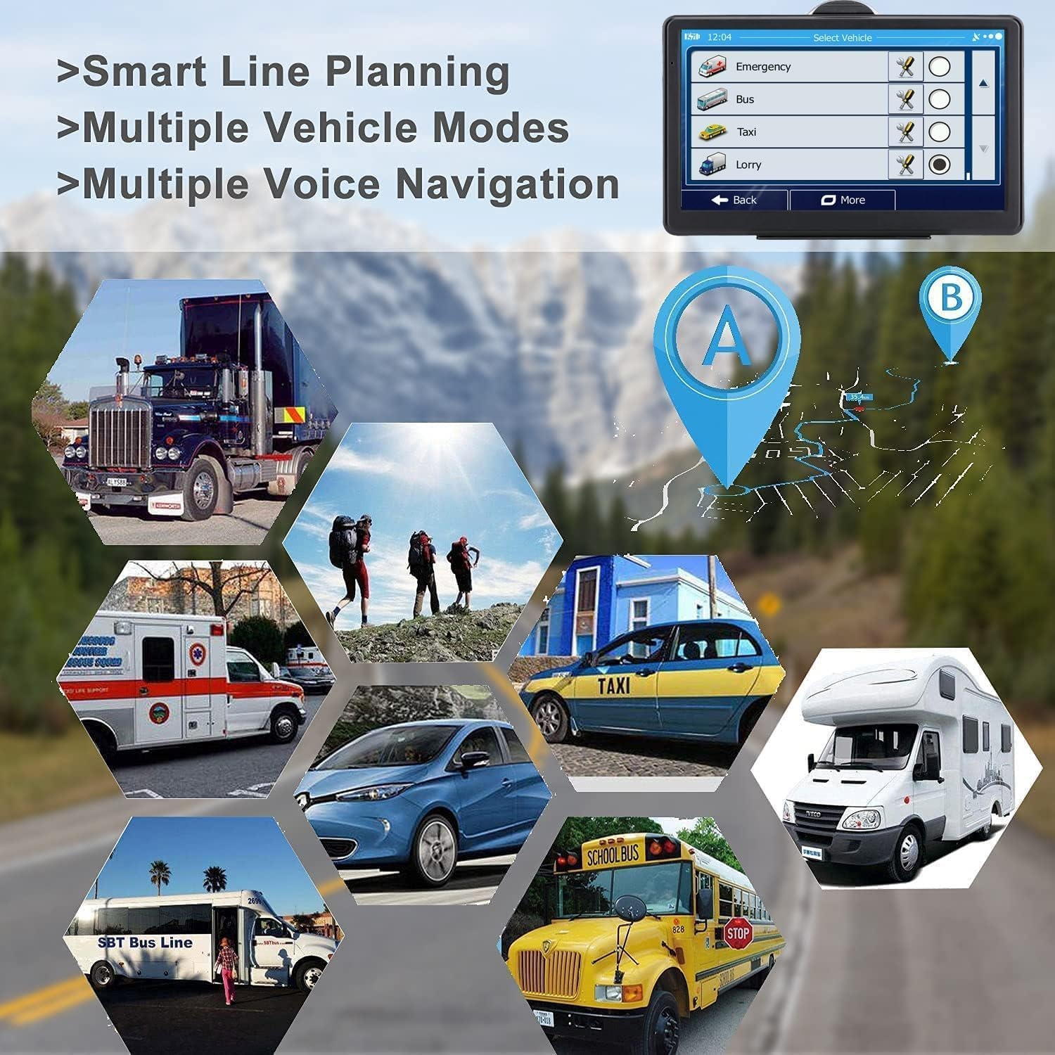 5" GPS Navigatie Europa - Auto & Vrachtwagen (29% Korting)