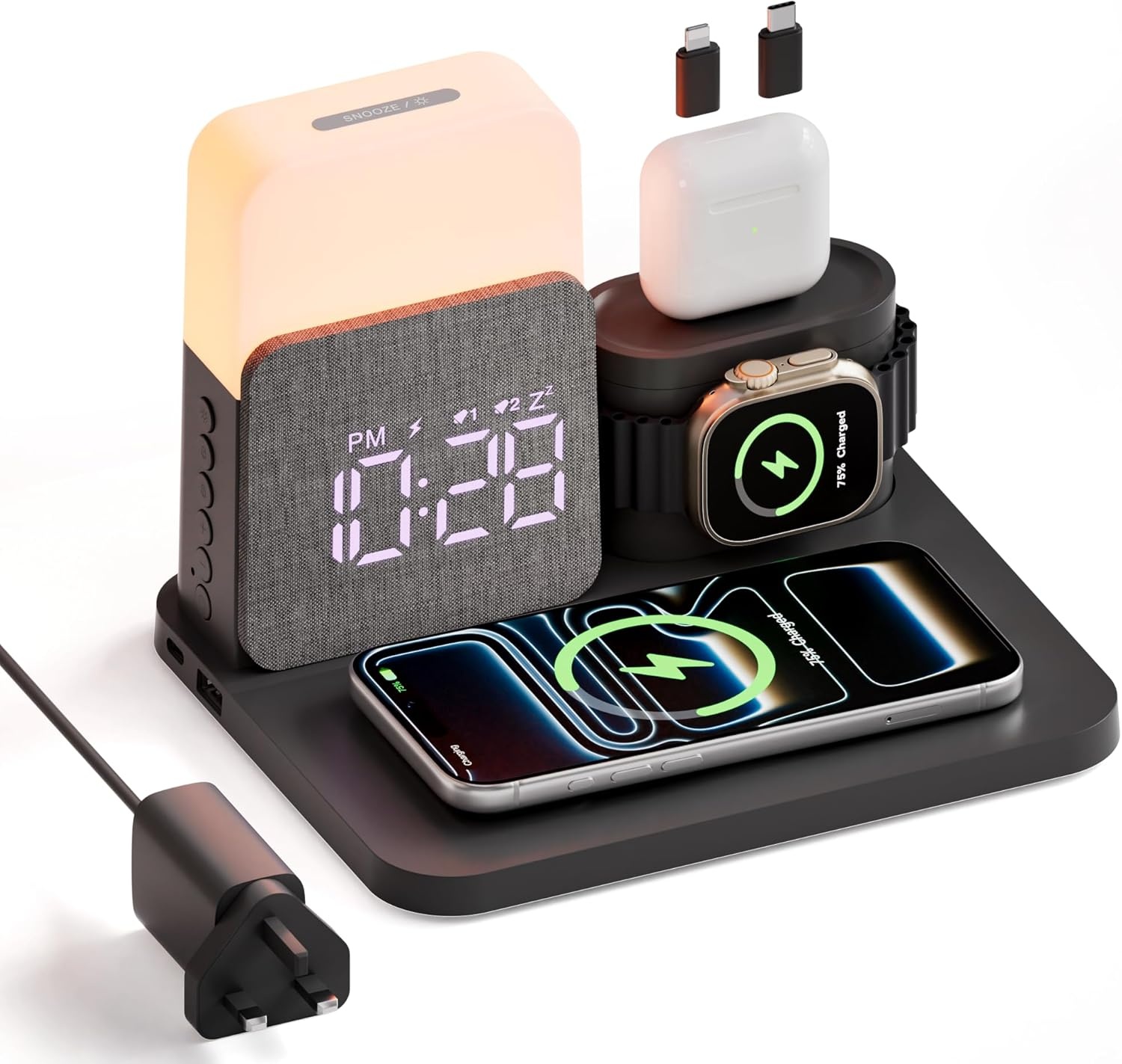 Draadloos Oplaadstation: 25W, 6-in-1, Magnetisch | iPhone/Samsung
