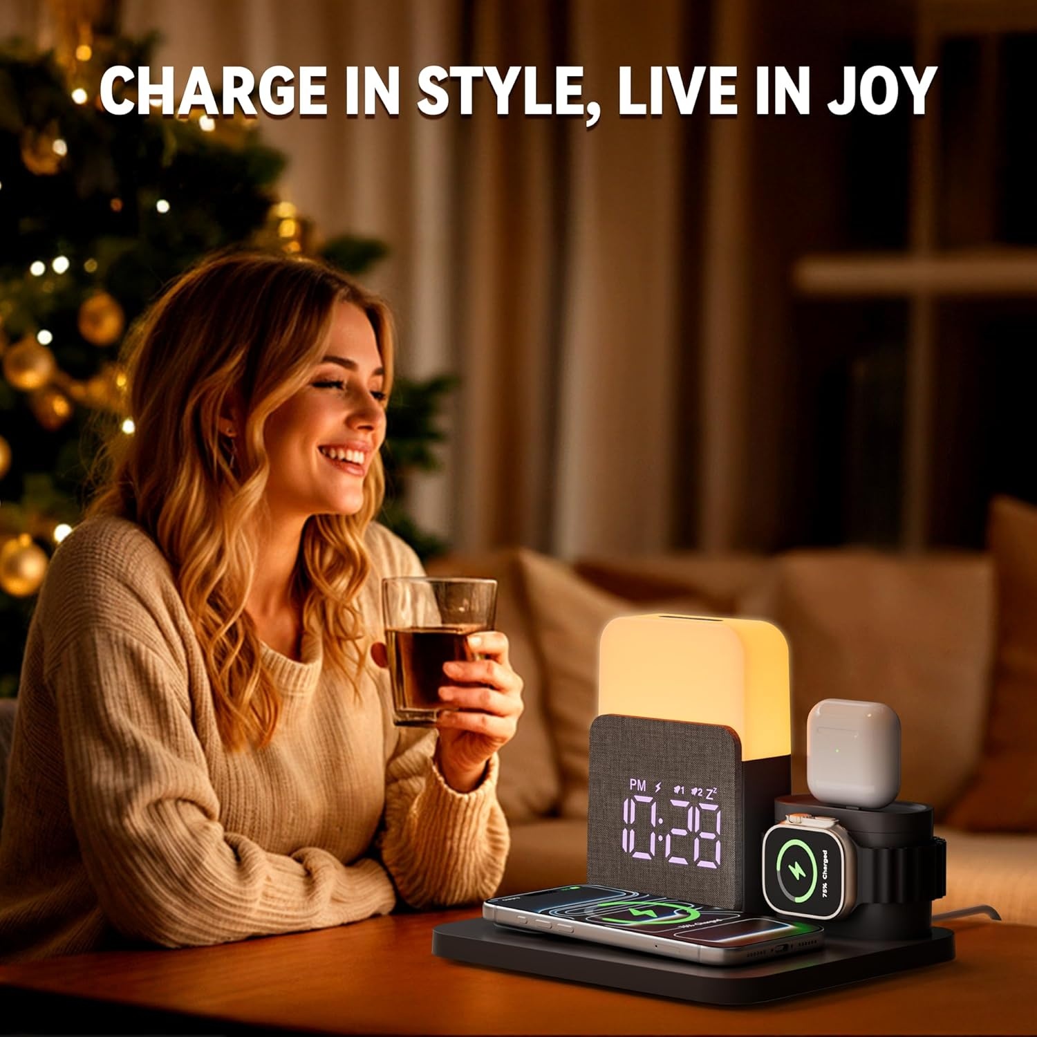 Draadloos Oplaadstation: 25W, 6-in-1, Magnetisch | iPhone/Samsung