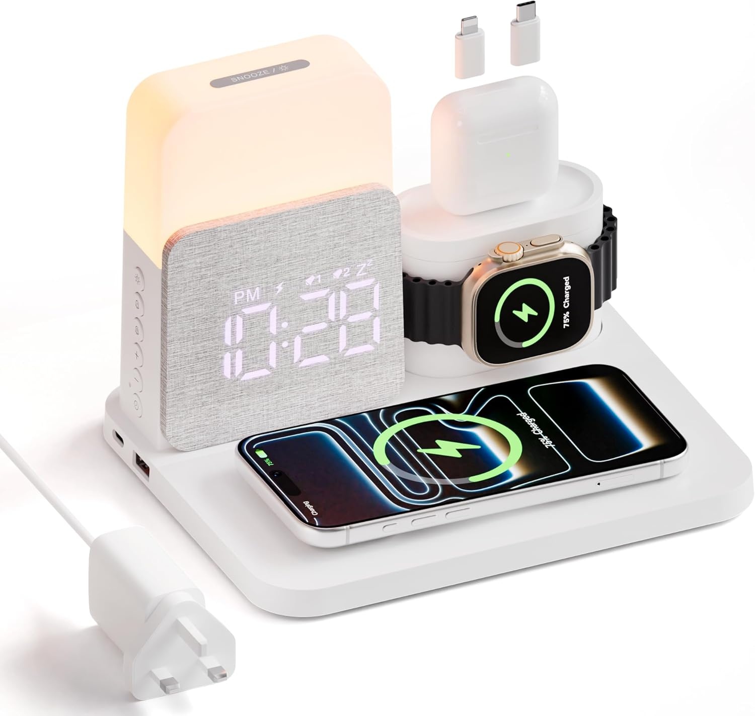 Draadloos Oplaadstation: 25W, 6-in-1, Magnetisch | iPhone/Samsung