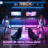 L-vormig Gaming Bureau (120x120cm) - Koolstof Zwart - 34% Korting