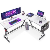L-vormig Gaming Bureau (120x120cm) - Koolstof Zwart - 34% Korting