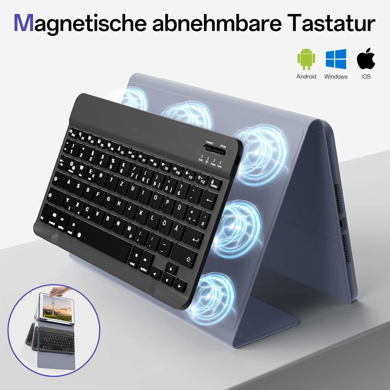 Paarse iPad 10.2" Toetsenbordhoes - 28% Korting