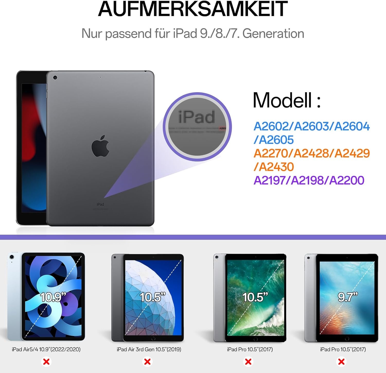 Paarse iPad 10.2" Toetsenbordhoes - 28% Korting