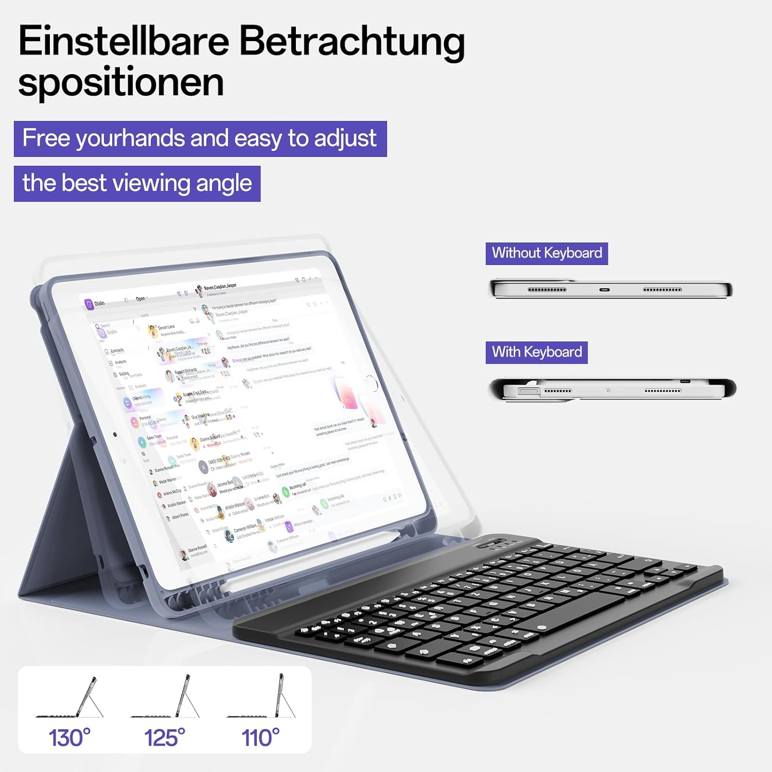 Paarse iPad 10.2" Toetsenbordhoes - 28% Korting