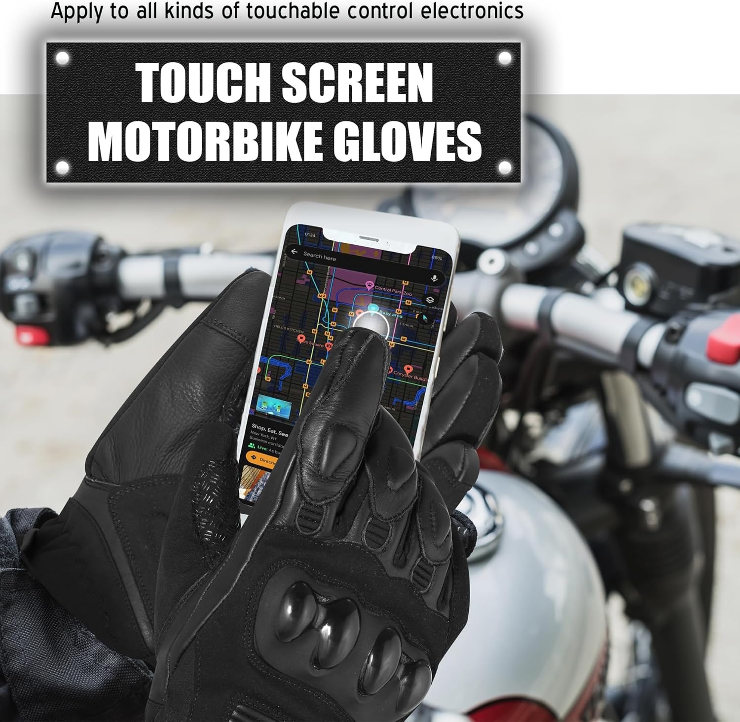 Unisex Leren Motorhandschoenen - Waterdicht & Warm (-27%)