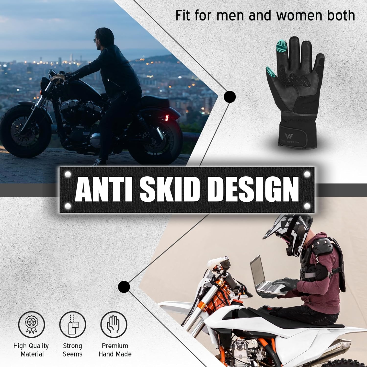 Unisex Leren Motorhandschoenen - Waterdicht & Warm (-27%)