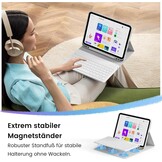 iPad 11 & 10 Gen Toetsenbordhoes QWERTZ Grijs - 32% Korting