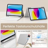 iPad 11 & 10 Gen Toetsenbordhoes QWERTZ Grijs - 32% Korting
