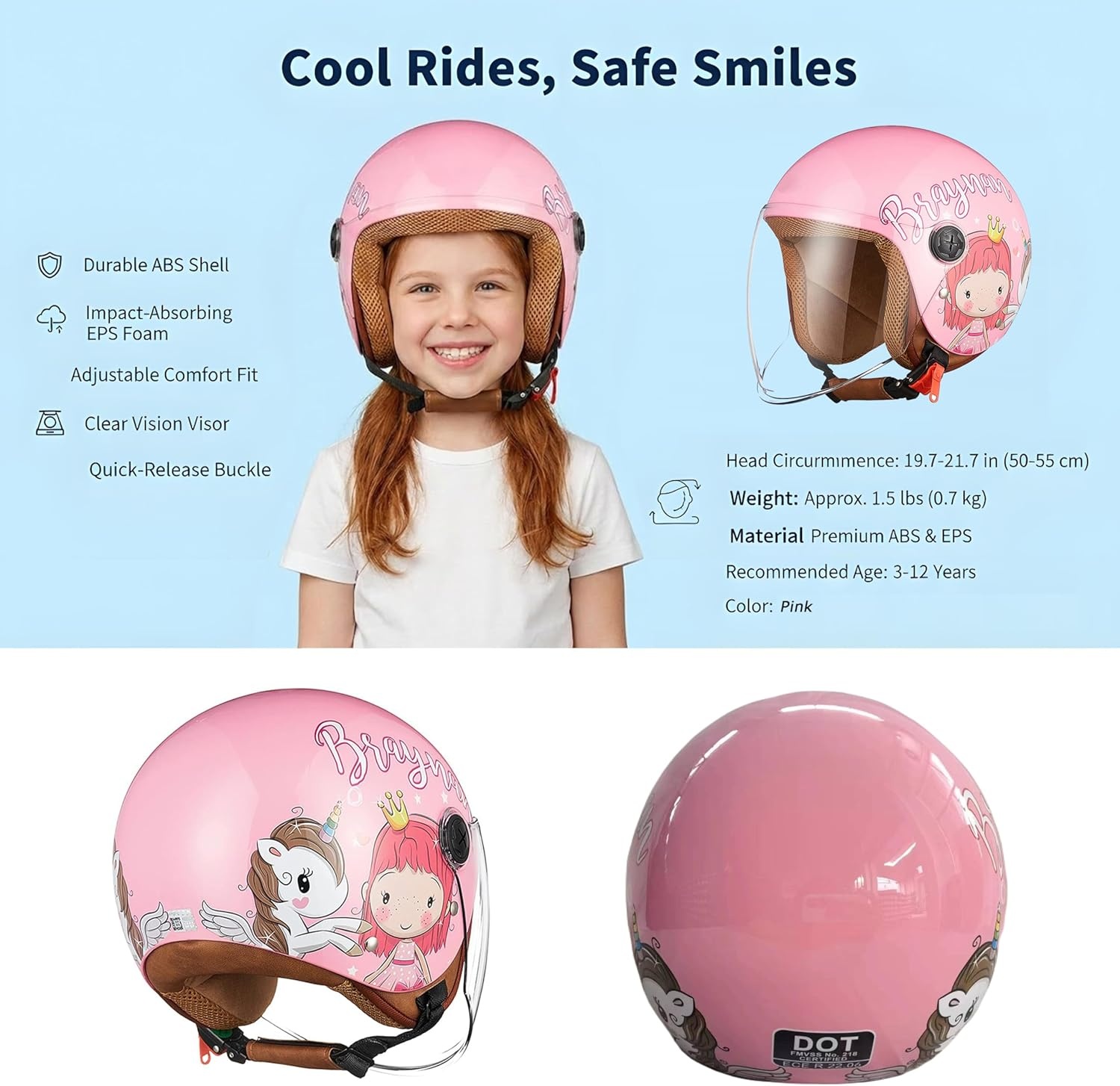 Kinder Jethelm Roze - 5-12 jaar - 29% Korting!
