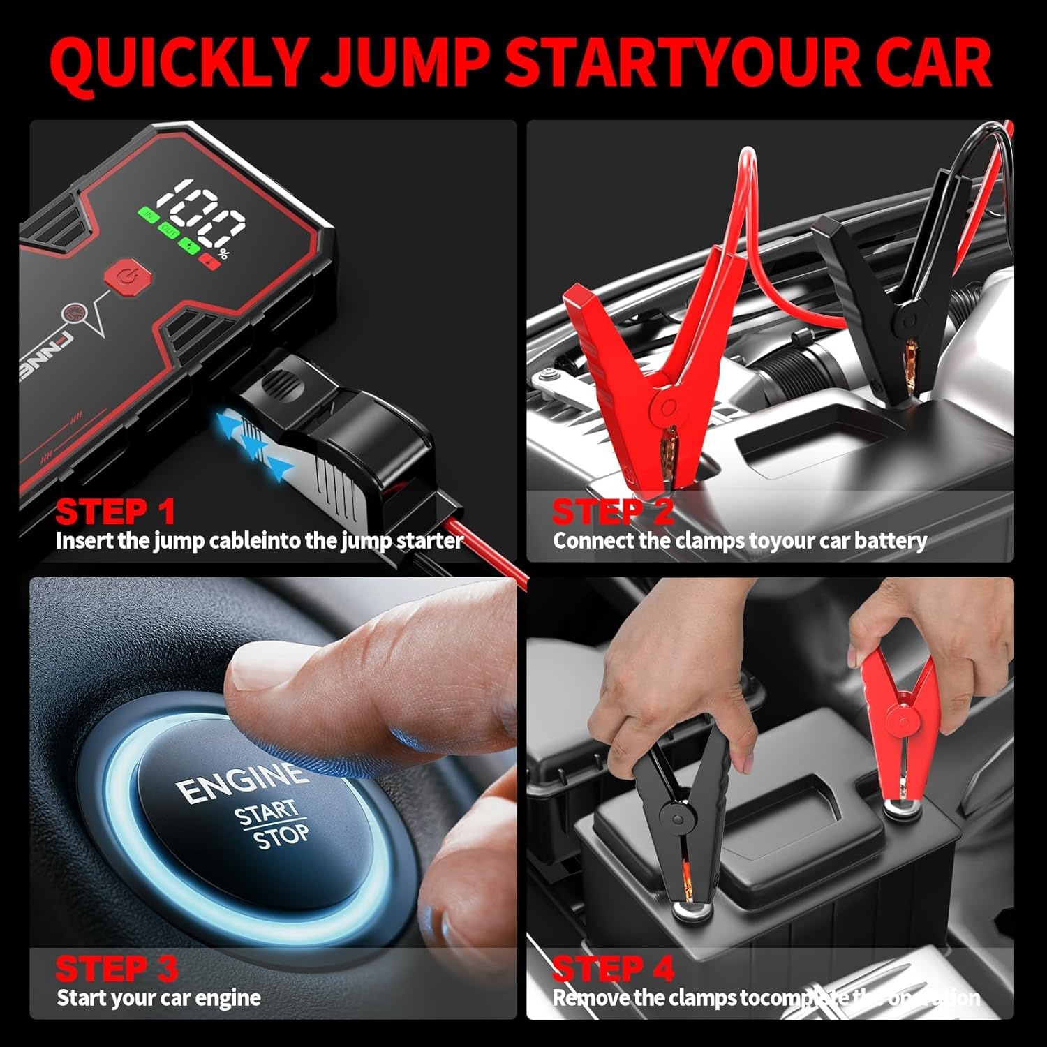 Jump Starter 4000A | 21800mAh | 34% Korting