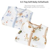2-pack Babyslaapzak 90cm - Blauwe Dieren & Heteluchtballon - 33% Korting