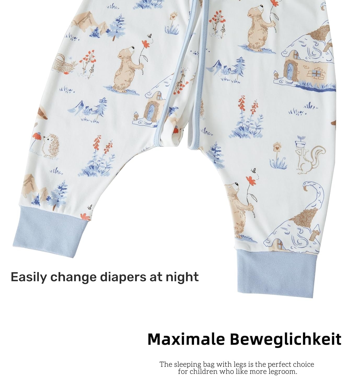 2-pack Babyslaapzak 90cm - Blauwe Dieren & Heteluchtballon - 33% Korting