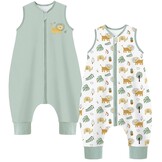 2-pack Babyslaapzak 90cm - Blauwe Dieren & Heteluchtballon - 33% Korting
