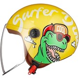 Kinder Jethelm met Vizier - Geel - 48-55cm - 29% Korting!