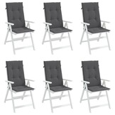 vidaXL Tuinstoelkussens Antraciet - 6 STuks (3 incompleet) - 59% Korting!