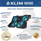 Cyaan Laptop Koeler met 4 Ventilatoren | 29% Korting