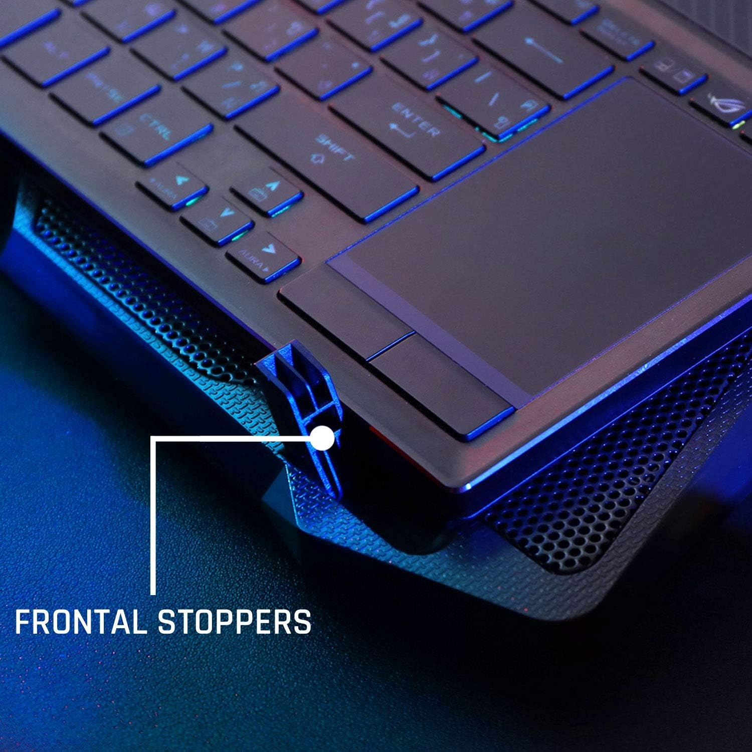 Cyaan Laptop Koeler met 4 Ventilatoren | 29% Korting