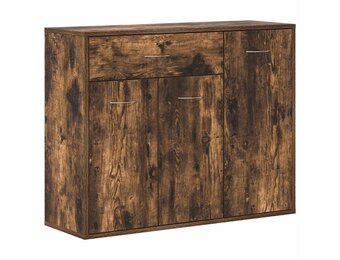 vidaXL Dressoir Gerookt Eiken - 88x30x70 cm | 34% Korting