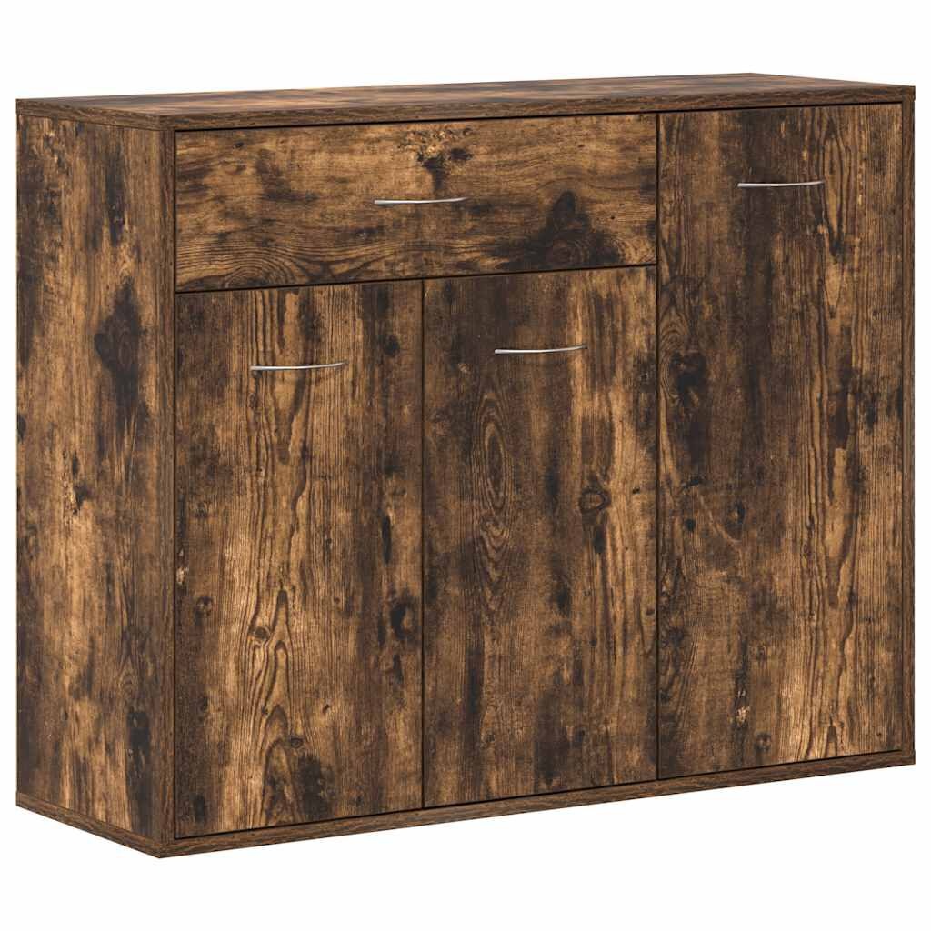 vidaXL Dressoir Gerookt Eiken - 88x30x70 cm | 34% Korting