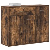 vidaXL Dressoir Gerookt Eiken - 88x30x70 cm | 34% Korting