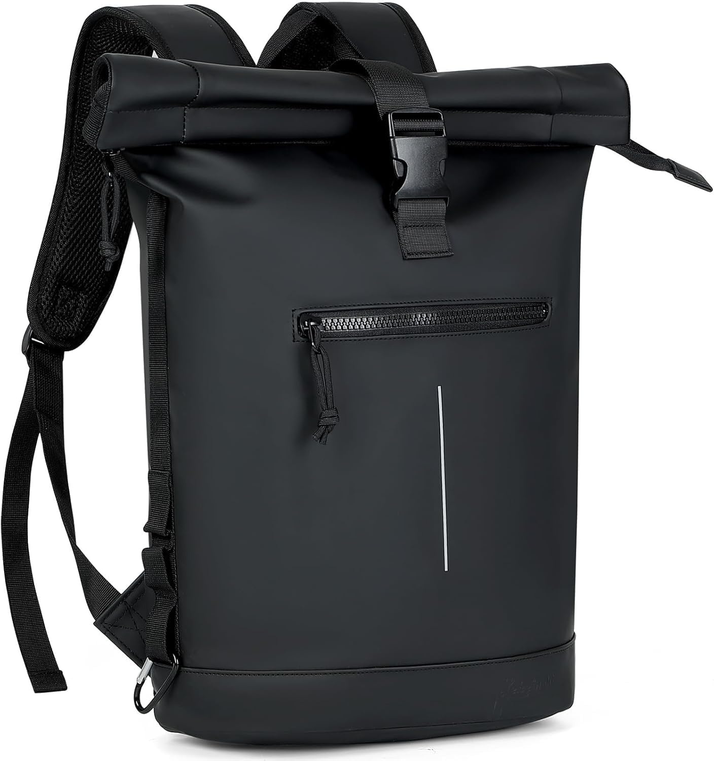 Waterdichte Laptoprugzak 17" Unisex - Roll-Top Zwart met 29% Korting