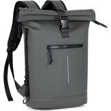 Waterdichte Laptoprugzak 17" Unisex - Roll-Top Zwart met 29% Korting