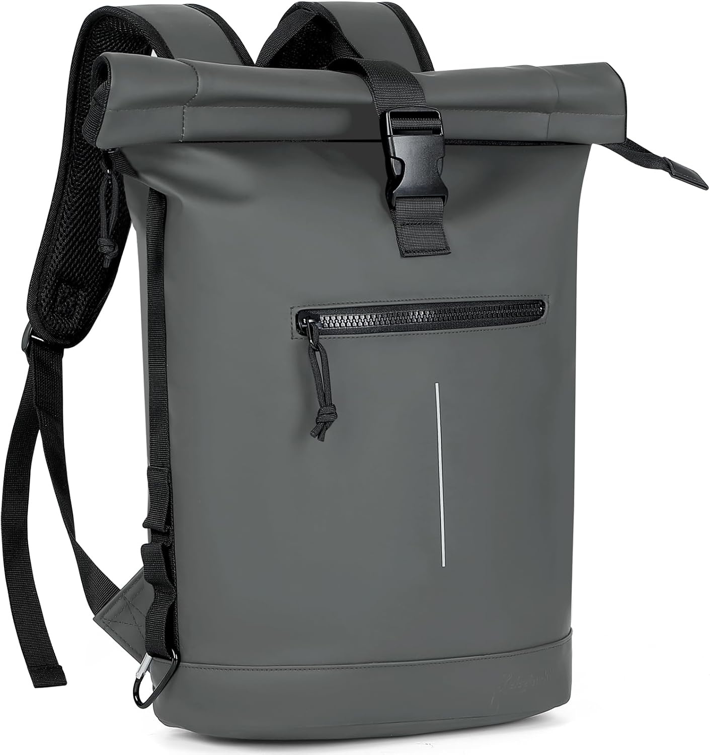 Waterdichte Laptoprugzak 17" Unisex - Roll-Top Zwart met 29% Korting