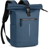 Waterdichte Laptoprugzak 17" Unisex - Roll-Top Zwart met 29% Korting