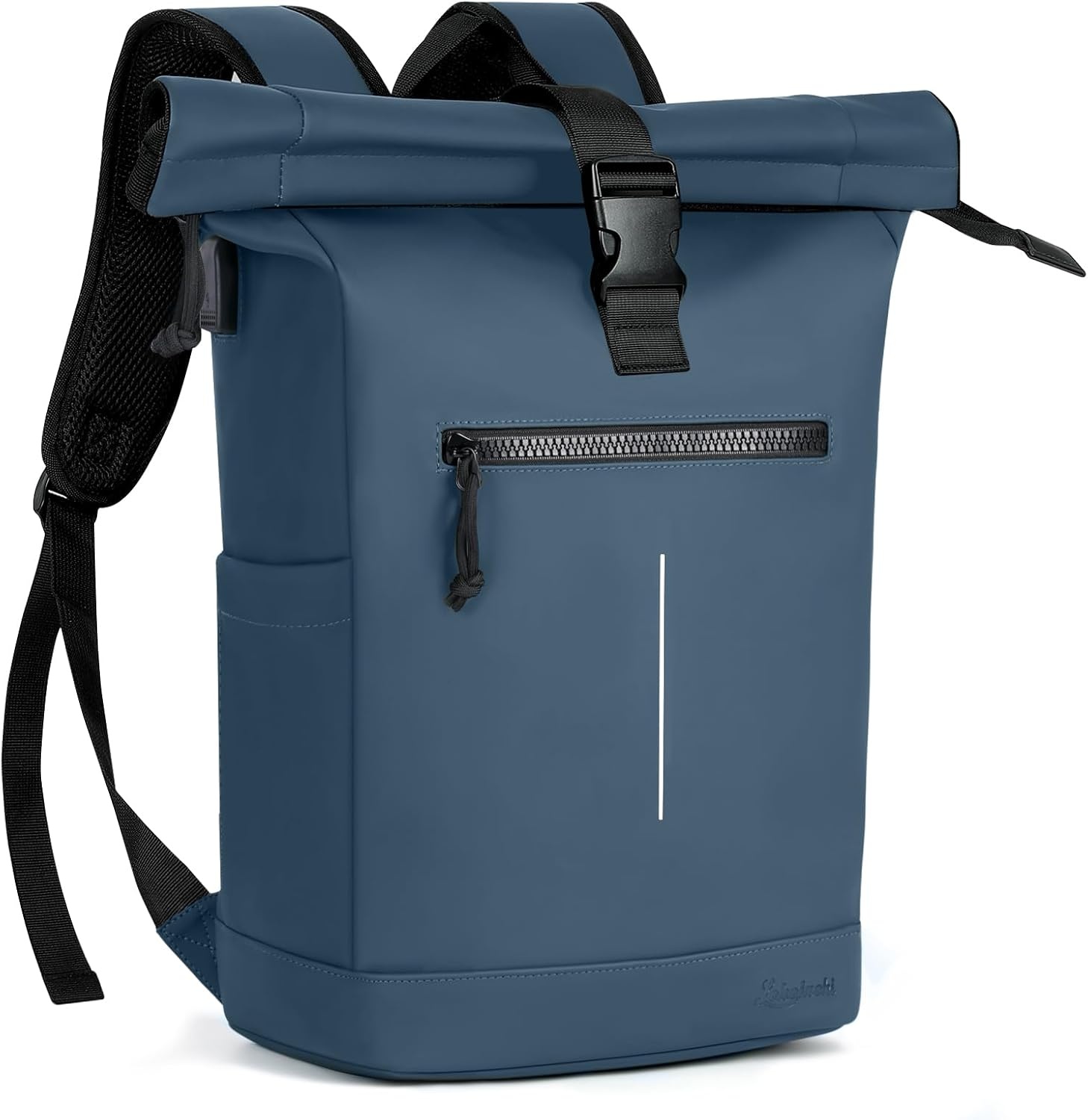 Waterdichte Laptoprugzak 17" Unisex - Roll-Top Zwart met 29% Korting