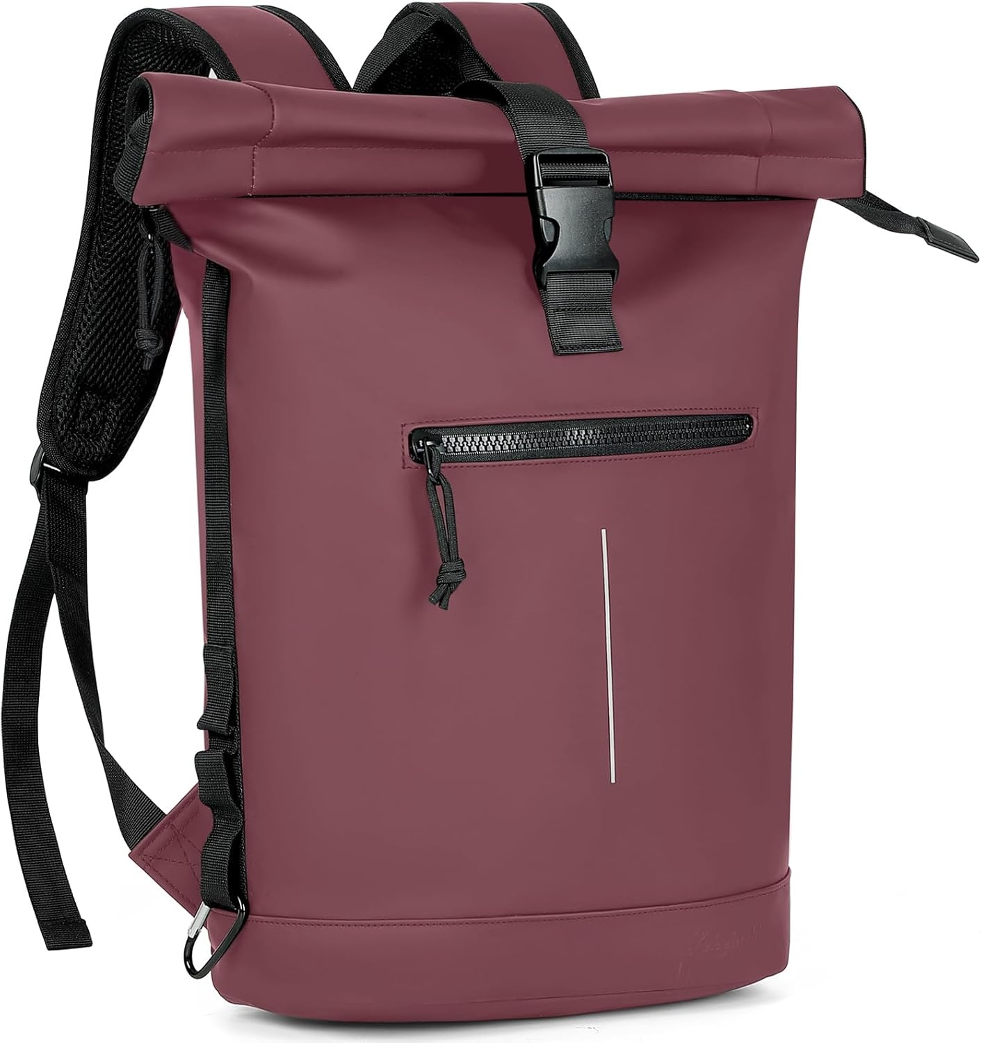 Waterdichte Laptoprugzak 17" Unisex - Roll-Top Zwart met 29% Korting