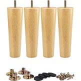 Massief Houten Meubelpoten Taps 10cm (Set van 4) - 75% Korting!