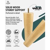 Massief Houten Meubelpoten Taps 10cm (Set van 4) - 75% Korting!